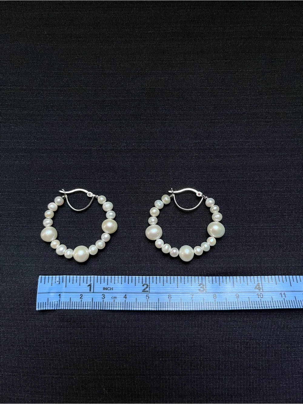 Jared Cultured Freshwater Pearl Hoop Earrings – Elegant Sterling Silver Hoops